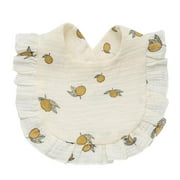 Cotton Gauze Baby Bib Newborn Feeding Bib Burp Cloths Floral Ruffle Boys Girls Nursing Saliva Towel Bandana Baby Accessories A-6-for 0-2 year