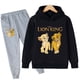 thumbnail image 1 of El Rey León Sudadera con capucha conjuntos niños invierno niños moda sudaderas con capucha pantalones 2 uds chándales bebé niño ropa traje 4-14Years170CM Gao Jinjia LED, 1 of 2