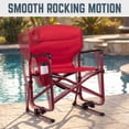 thumbnail image 2 of Timber Ridge TEGO™ FlowMotion™ Rocking Camping Chair, Folding Outdoor Rocker with Cup Holder, Red Rock, 2 of 7