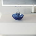 thumbnail image 2 of Renovator's Supply Blue Tempered Glass Vessel Sink with Drain and Mounting Ring, 2 of 10