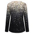 thumbnail image 5 of Ketyyh-chn99 T-Shirt pour Femmes Cadeaux pour Femmes Manches Longues Col Rond Tunique Ligne A Blouse Or,L, 5 of 5