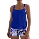 thumbnail image 1 of Traje de baño de dos piezas para mujer, tankini, estampado de hojas, bikini dividido, traje de baño de dos piezas para mujer, tankinis, trajes de baño de 2 piezas para mujer, trajes de baño para mujer, 1 of 7