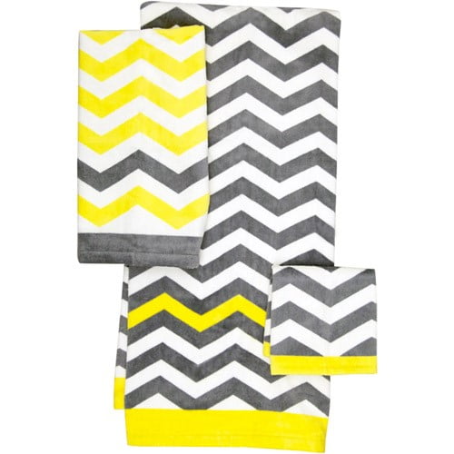 yellow chevron towels