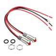 thumbnail image 1 of Unique Bargains AC/DC 12V/24V 8mm Convex Panel Mount Red Indicator Light with 150mm Cable, 2 Pack, 1 of 5
