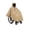 Tan Water Repellent, variant on Winter Hooded Wheelchair Poncho Cape with Polar Fleece or Sherpa Lining
