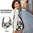 thumbnail image 5 of Nylon Crescent Bag for Women Men Trendy, Floral Medium Crossbody Dumpling Bags with Adjustable Strap Lightweight Travel Shoulder Tote Half Moon Hobo Bag, 5 of 5