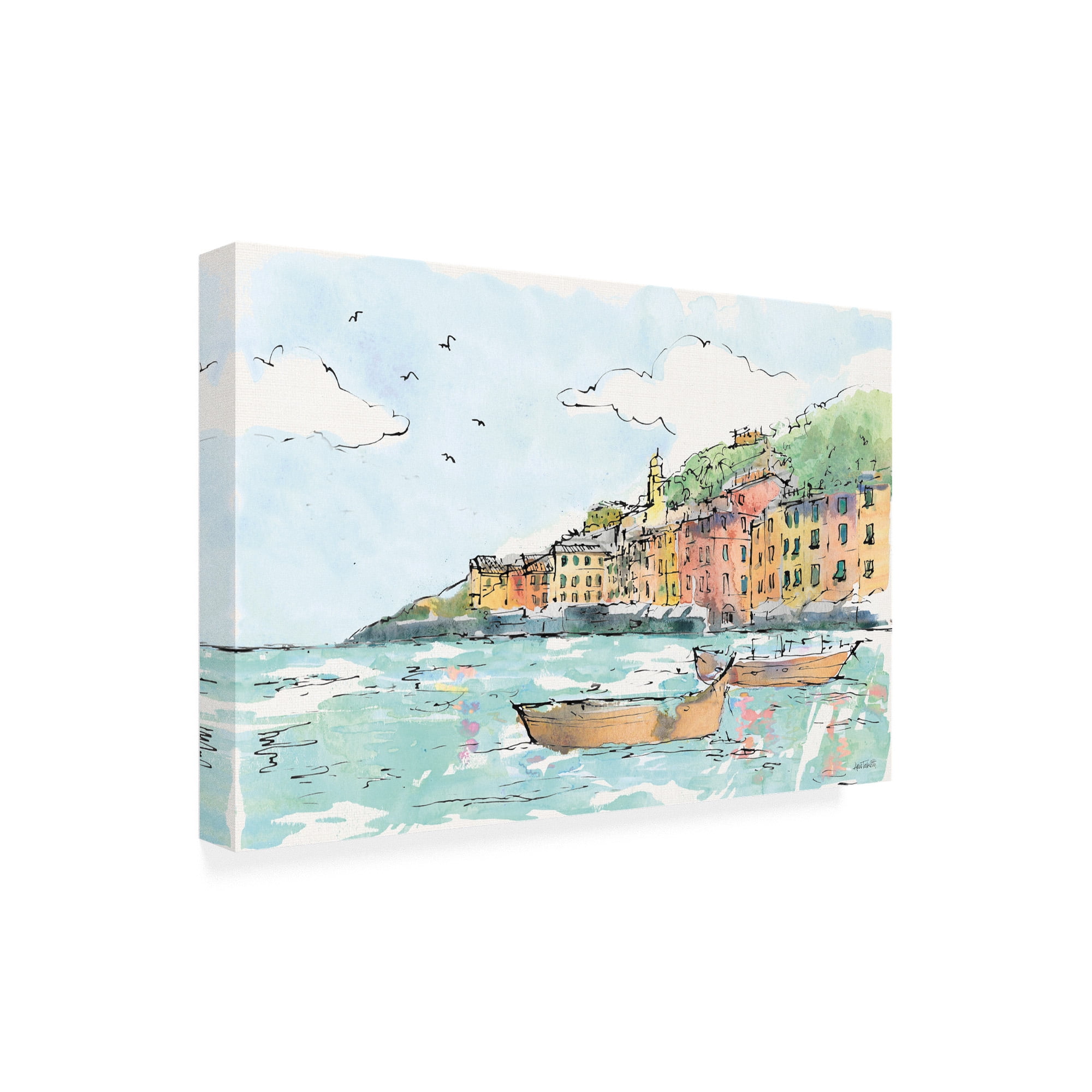 Trademark Fine Art 'Portofino I' Canvas Art by Anne Tavoletti
