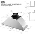 thumbnail image 2 of Range Hood Insert 30 Inch, 900 CFM Smart Voice/Gesture/Touch Control, 4 Speed Exhaust Fan, Stainless Steel Kitchen Hood with Charcoal Filter, Ducted/Ductless Convertible, 2 of 9