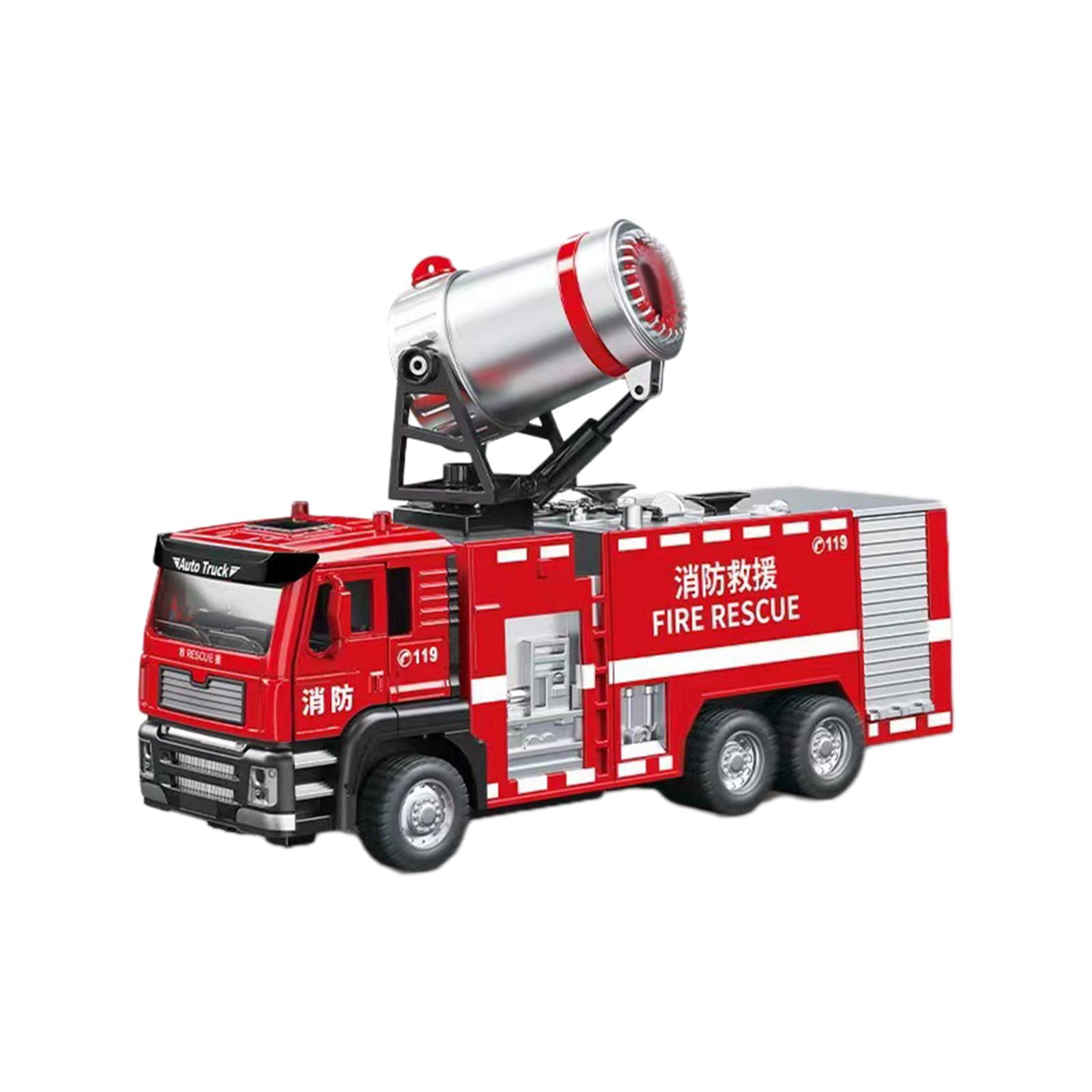 Runquan 1 50 Diecast Alloy Fire Truck Realistic Details Firetruck Toy for Boys Gifts