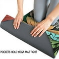 thumbnail image 3 of Pioneer Flower Floral Print Pattern Hot Yoga Mat Towel Non Slip for Hot Yoga - Quick-Drying Yoga Mat Cover with 4 Corner Pockets with Travel Bag - Hot Yoga Towel Non Slip 74"x26", 3 of 6