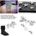 thumbnail image 4 of ZOUSSIQI Star Shape Rivet, Zinc Alloy Star Rivet, Screws Rivet Studs, for Shoes Bags Clothing Decoration(14mm Convex Silver) CA919-19421, 4 of 7