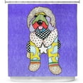 thumbnail image 1 of Shower Curtains 70" x 93" from DiaNoche Designs by Marley Ungaro - Labradoodle Dog Indigo, 1 of 1