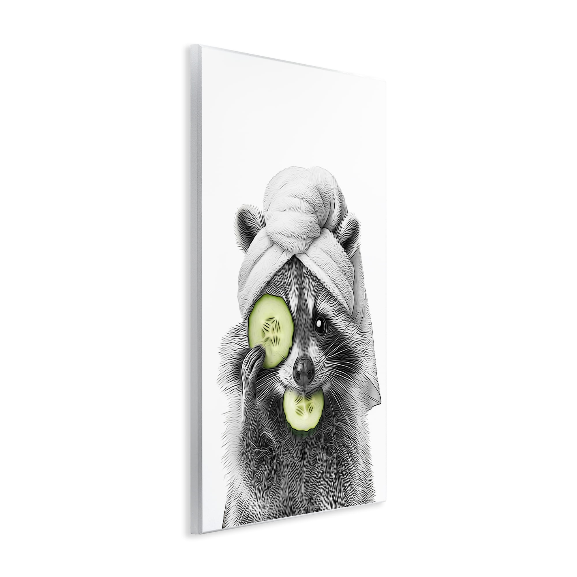 Stupell Industries Raccoon Spa Day Typography Painting Unframed Art Print Wall Art, 10 x 15