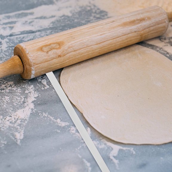 FESTFENDS 6Pcs Professional Rolling Pin Guides for Dough Thickness Control in Home Baking and Pastry Shops 18X1X0.16in