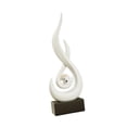 thumbnail image 1 of Estatua de fuego abstracta, diseño creativo, mano de obra fina, colecciones, adorno de escritorio Blanco, 1 of 9