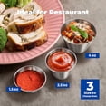 thumbnail image 4 of Fit Meal Prep 4 oz 24 Pack Stainless Steel Dipping Sauce Cups  Reusable Metal Condiment Bowls, Ramekins Salad Dressing Container for Ketchup Dressing, Home Party Restaurant Kitchen Use, 4 of 7