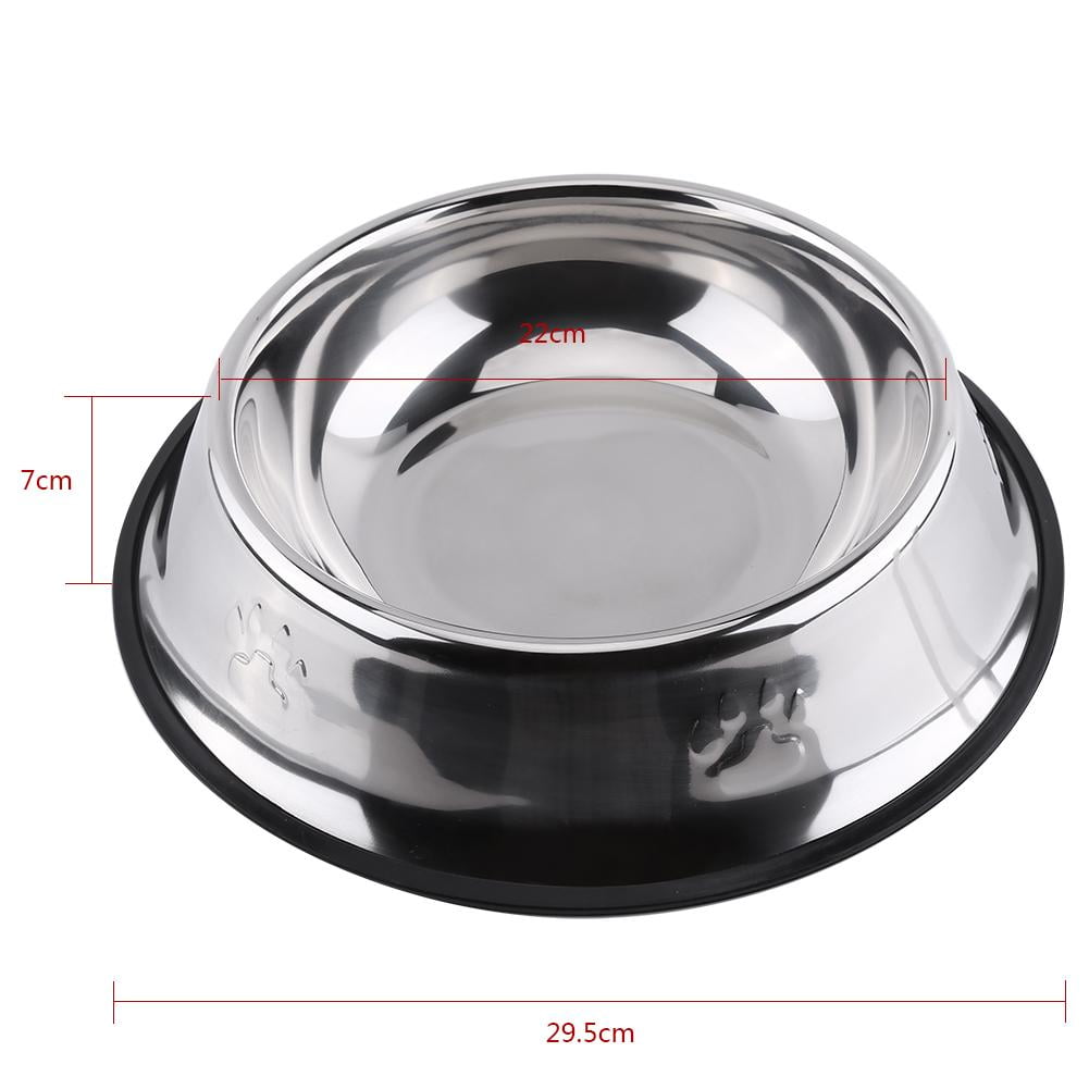 Mgaxyff Stainless Steel Pet Bowl Anti Slip Dog Cat Puppy Food Holder