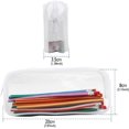 thumbnail image 4 of Estuche transparente para lápices de 5 piezas, estuche transparente para lápices escolares, estuche de PVC, bolsa para lápices con cremallera, estuche escolar de gran capacidad para papelería, 4 of 5