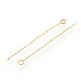 thumbnail image 3 of 1 bag Brass Eye Pin Long-Lasting Plated Real golden Plated Nickel Free Real 18K golden Plated 24 Gauge 35mm Hole: 1.6mm Pin: 0.5mm, 3 of 4