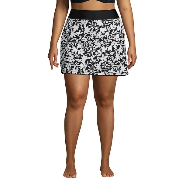 Lands' End Women's Plus Size Quick Dry Elastic Waist Active Board Skort