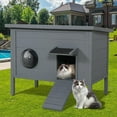 Outdoor Cat House with Insulation All-Round Foam Feral, Weatherproof ...