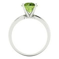 thumbnail image 4 of Clara Pucci 14K White Gold Solid Gold Peridot Solitaire Anniversary Ring for Women - 2 cttw Round Cut, 4 of 8