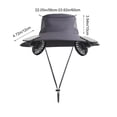 thumbnail image 3 of JZCHUNTOY Solar Fan Hat 1 Pack with 2 Detachable Fans, USB Rechargeable Long Battery Life Outdoor Sun Shade Cap, UV Protection Breathable Adjustable Cooling Hat for Hiking Camping Gardening, 3 of 6