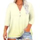 thumbnail image 2 of Xuyuer Women's Casual Plus Size Printed 3/4 Sleeve V-Neck Blouse Fashionable And Comfortable Top, 2 of 5