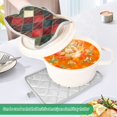 thumbnail image 3 of Yayeee Pot Holders Kitchen Heat Resistant with Pockets 7"x9.8" Cotton Oven Cooking Hot Pads, Dark Tartan Pattern, 3 of 7