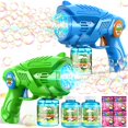 thumbnail image 1 of Máquina de pistola de burbujas Nicmore de 4 a 8 años con 2 botellas de 160 ml, 1 of 7