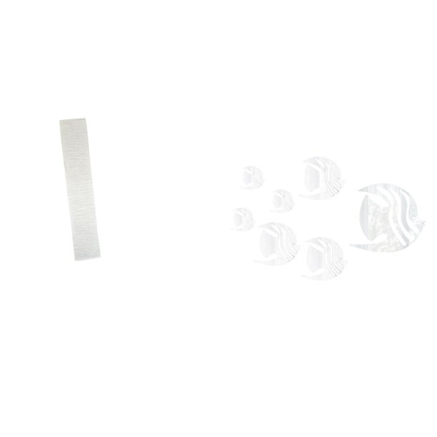 Pantalla De Lámpara De Pie Para Sala De Estar Con Espejo Acrílico, Calcomanías De Pared De Peces Extraíbles Para Decoración De Sofá Y Fondo De TV