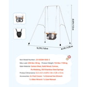 VEVOR Toddler Swing and Jumper, 2 in 1 Swing Set and Bouncer, Soft Cushion with Foldable A-Frame Metal Stand, Heavy-Duty Thick Ropes, Easy to Install and Store, for Indoor or Outdoor Play, Black