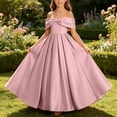 thumbnail image 6 of ATOGUTA Teen Girl Birthday Dresses Strapless Satin Homecoming School Dance Wedding Birthday Party Graduation Pageant Bridesmaid Hot Pink, Size 5T-14, 6 of 7