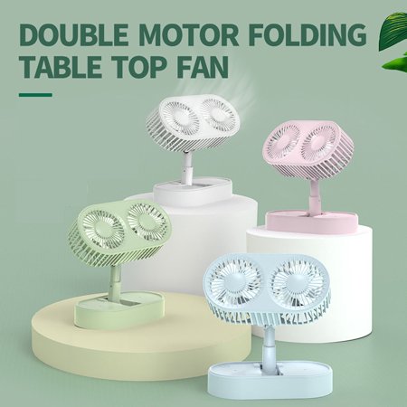 

Folding Desktop Double Head Fan Mini Portable and Low Noise