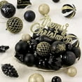 thumbnail image 2 of 65 pcs Christmas Balls Ornaments Set, Shatterproof Christmas Decorations with Hand-held Gift Package for Xmas Tree/Holiday/Wedding/Holiday/Party Decor (Black & Gold), 2 of 6