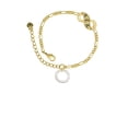 thumbnail image 2 of Delight Jewelry Silvertone Hammered Karma Ring Gold-tone Paw Infinity Link Chain Bracelet, 6"+2" Extender, 2 of 3