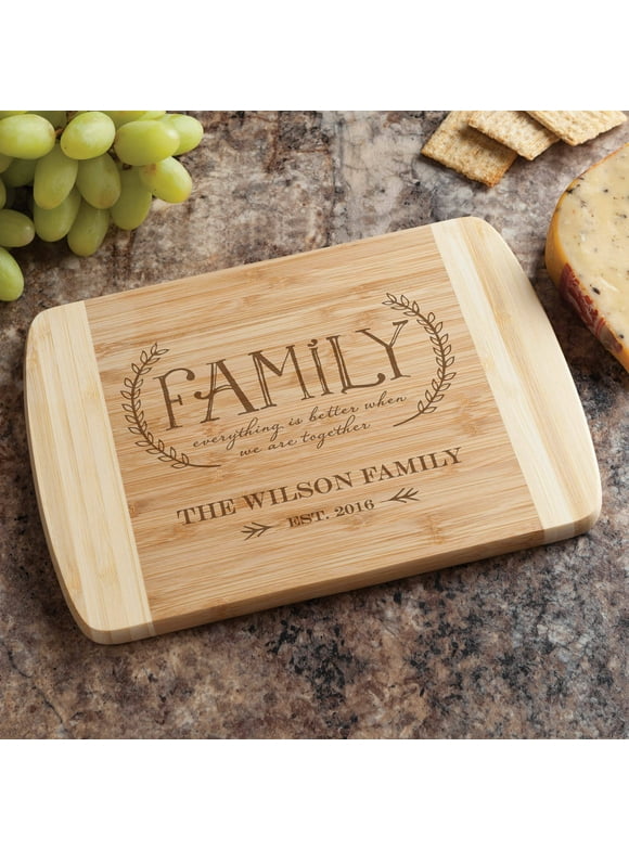 Our Family Personalized Bamboo Cutting Board
