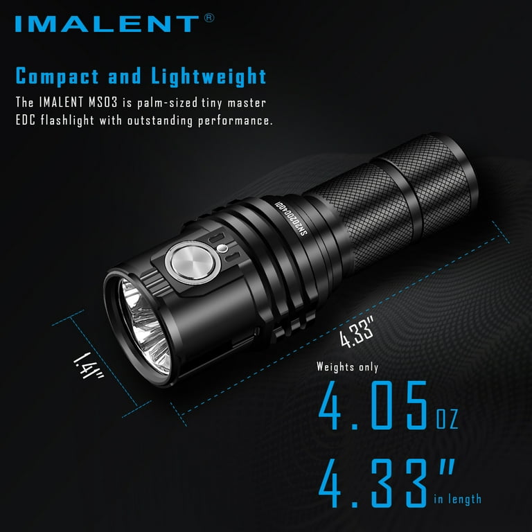 IMALENT MS03 LED Rechargeable Flashlight 13000 Lumens, 7 Modes