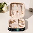 thumbnail image 6 of Constellation Travel Portable Square Jewelry Display and Decorative Box with Bracelet Holder - Ideal for Rings, Earrings, Necklaces, Bracelets, and More - Suitable for Girls and Women, 6 of 6
