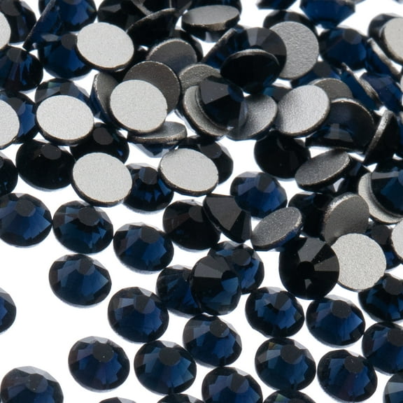 Crystal Lane DIY 72pcs SS30 (6.5mm) Montana | Glass Round Flat Back Rhinestones