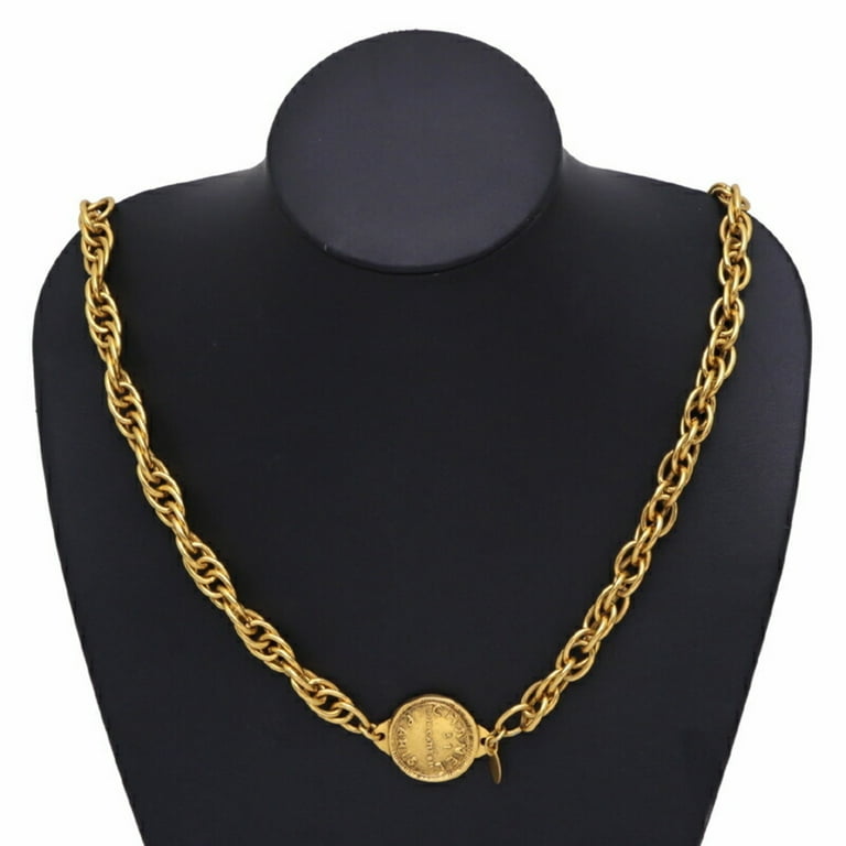 Pre-Owned Chanel 31 RUE CAMBON Coin # 90 Women's Necklace GP Gold (Good)