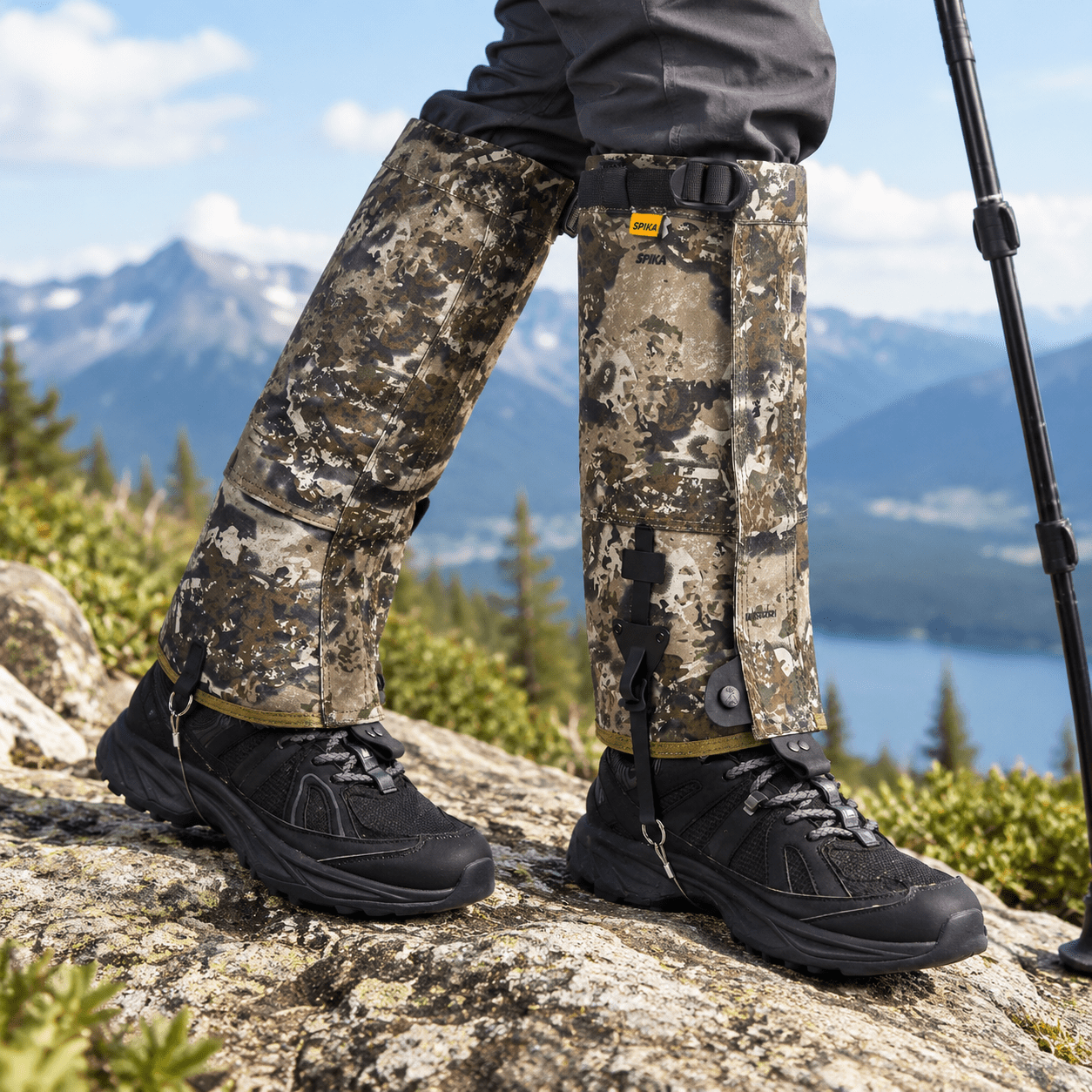 Strike Snake Gaiters Biarri Camo Large Waterproof Adjustable Outdoor Leg Protection