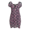 thumbnail image 5 of Madden NYC Junior's Ruched Dress with Puff Sleeves, 5 of 5