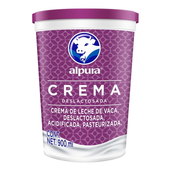 Crema ácida Alpura deslactosada de 900 ml