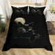 thumbnail image 1 of Ropa de cama para niñas niños lindo gato negro patrón colcha 3 piezas animal negro, 1 of 4