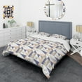 thumbnail image 3 of Designart 'Retro Geometric Design X' Mid-Century Modern Duvet Cover Set, 3 of 4