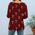 thumbnail image 3 of Gamivast Valentines Shirts for Women Plus Size 3/4 Sleeve Heart Graphic Cute Tops Holiday Crewneck Loose Fitted Tees Casual Tunic Streetwear Sweatshirts, 3 of 5