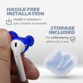 thumbnail image 6 of Insten 3 Pairs Ear Hooks Tips Compatible with AirPods 1 & 2 Earbuds, Anti-Lost EarHooks EarTips Accessories, Comfortable Soft Silicone Covers, with Storage Box (Not Fit in Charging Case) Blue, 6 of 10