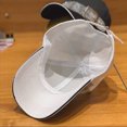 thumbnail image 4 of Jumpingount Gorras de béisbol Rhinestone Sun Visor Sombreros Hebilla de metal Ala ancha Cola de caballo Sombrero Ajustable Viajes al aire libre Sombreros Rosa, 4 of 6