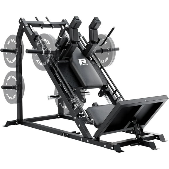 RitFit Gazelle Pro 3 in 1 Leg Press and Hack Squat Machine - High-Tensile Steel Leg Press Machine, 2000 lbs Capacity, Adjustable Angles, Hack Squat Machine with Weight Storage, for Home Gym (Black)